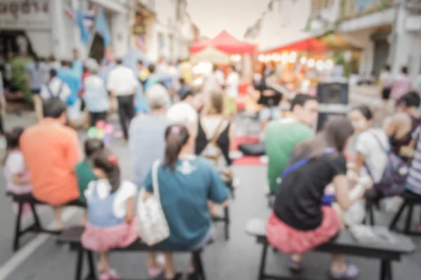 Phuket kent Caddesi üzerinde bulanık insanlar