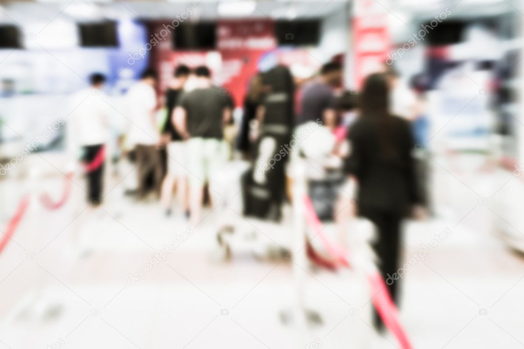Blurred crowd of passenger at the air port
