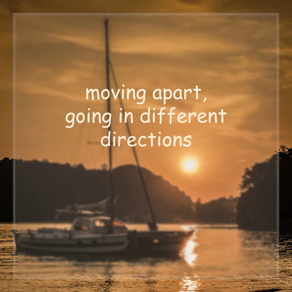 Moving apart, Going in different direction — Stock Photo, Image