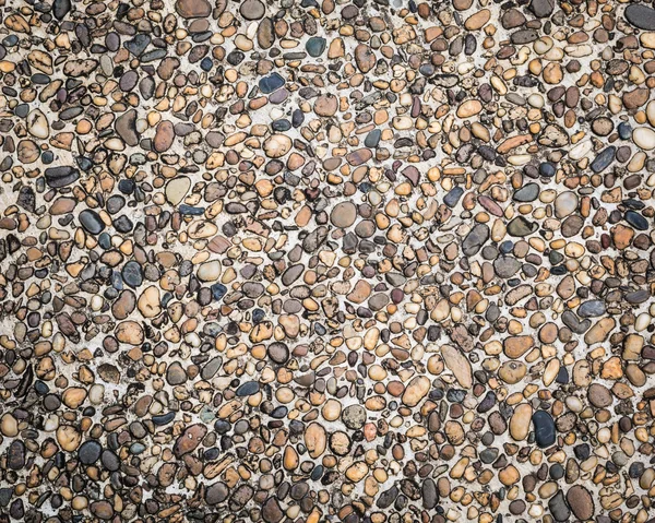 Muchas piedras pequeñas están en el fondo del piso de hormigón — Foto de Stock