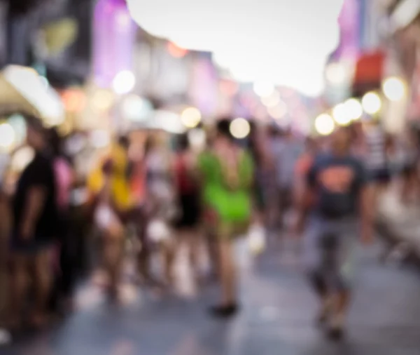 Blurred people in the street — Stock Photo, Image