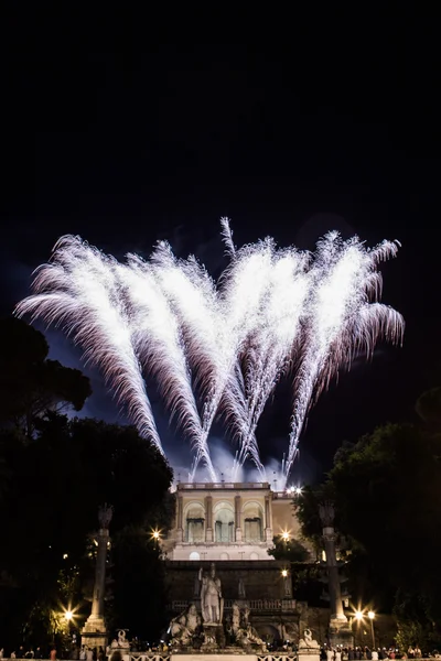 Fogos de artifício em Roma — Fotografia de Stock