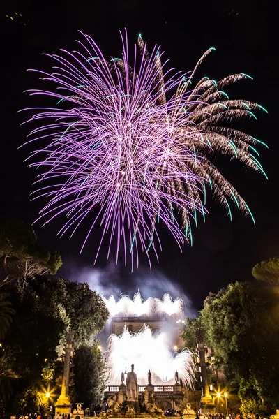 Fogos de artifício em Roma — Fotografia de Stock