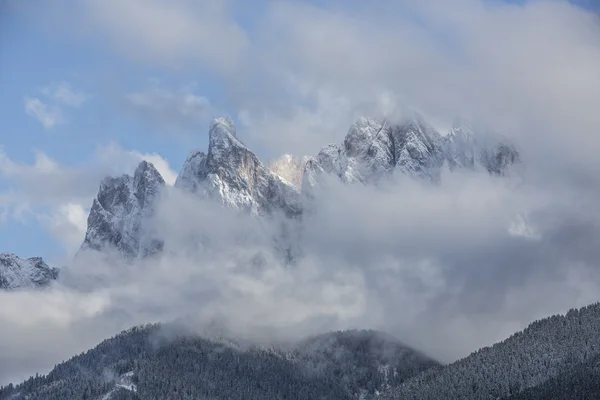 Brunico'da kış manzarası — Stok fotoğraf