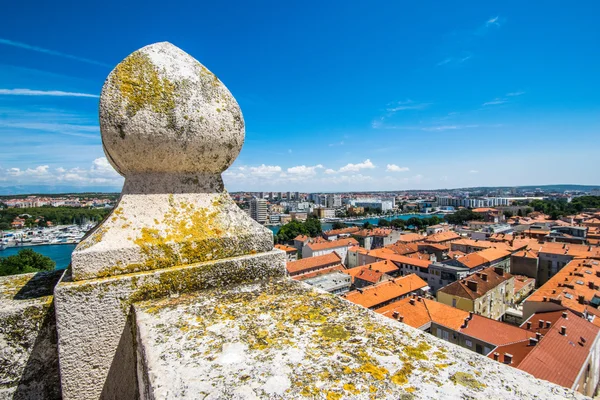 View from the top of the bell tower of the church of St. Anastasia - Stosija in Zadar at downtown of Zadar — Stock Photo, Image