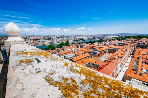 View from the top of the bell tower of the church of St. Anastasia - Stosija in Zadar at downtown of Zadar — Stock Photo, Image