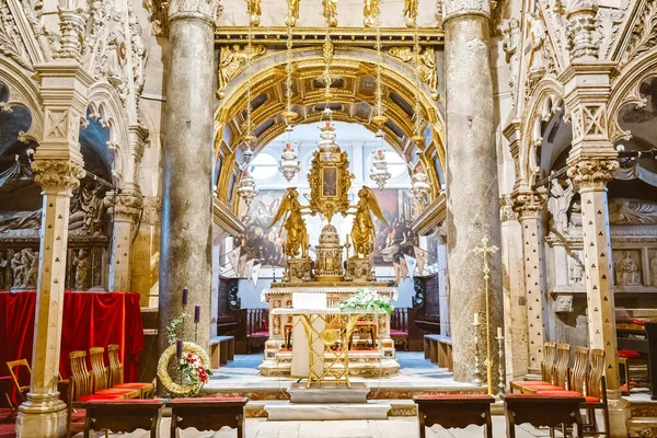 Innenraum Der Antiken Kathedrale Des Heiligen Domnius Diokletianspalast Split Kroatien — Stockfoto