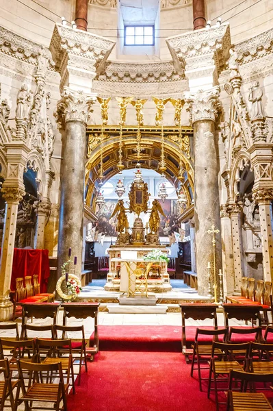 Interior Ancient Cathedral Saint Domnius Diocletian Palace Section Split Croatia — Stock Photo, Image