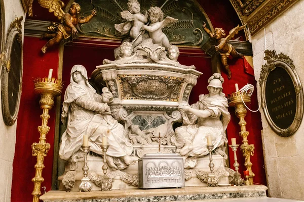Внутрішня Частина Древнього Собору Святого Домніуса Секції Палацу Діоклетіана Спліті — стокове фото