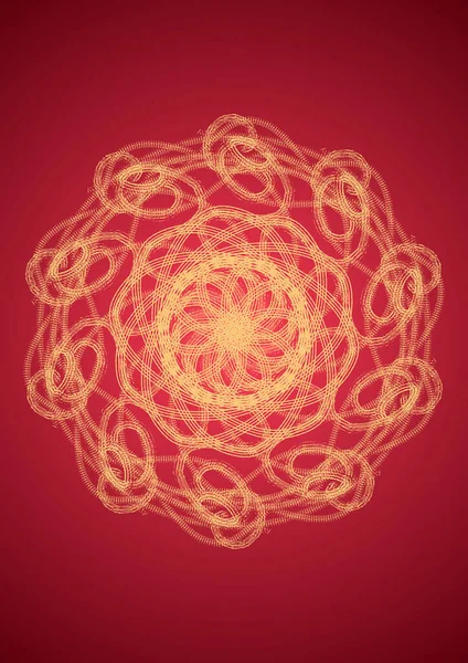 Rode Mandala Achtergrond Abstracte Kunst Bloemenpatroon Heilige Geometrie — Stockfoto