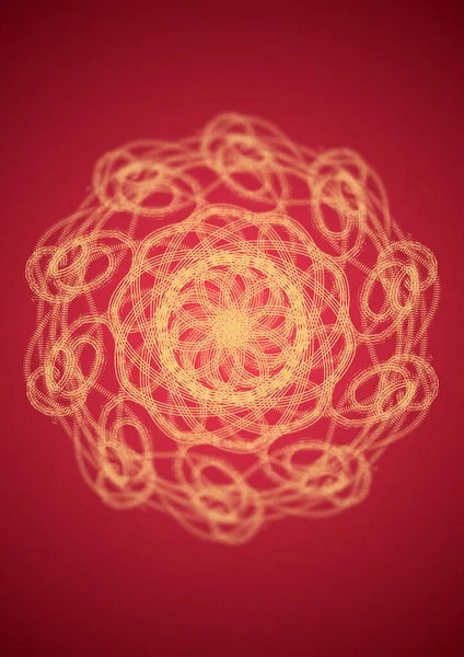 Κόκκινο Mandala Φόντο Αφηρημένη Τέχνη Floral Pattern Ιερή Γεωμετρία — Φωτογραφία Αρχείου