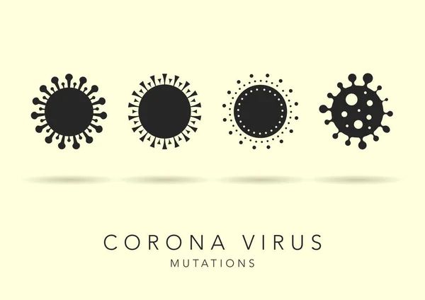 Coronavirus Virus Ikon Set Covid 2019 Wabah Coronavirus Pandemik Medis — Stok Foto