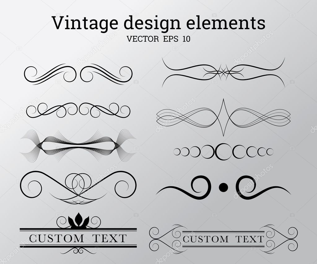 Vintage vector design elements