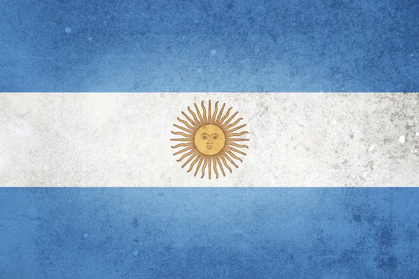 National flag of Argentina. Grunge effect. — Stock Photo, Image