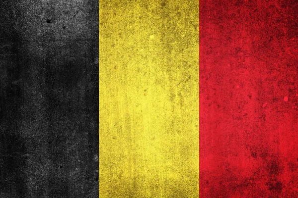 Nationalflagge Belgiens. Grunzeffekt. — Stockfoto