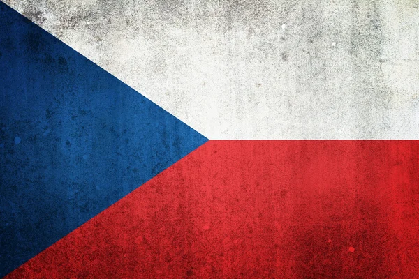 Çek Cumhuriyeti bayrağı. grungy etkisi. — Stok fotoğraf