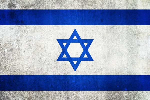 National flag of Israel. Grungy effect. — Stock Photo, Image