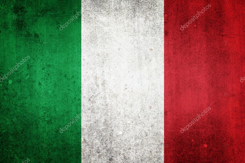 National flag of Italy. Grungy effect.