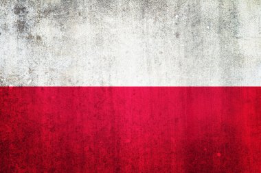 Polonya bayrağı. grungy etkisi.
