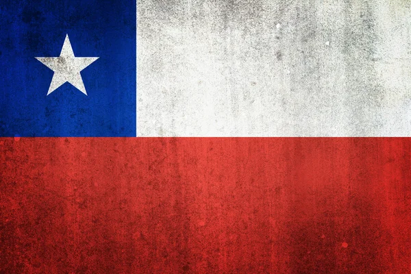 National flag of Chile. Grungy effect. — Stock Photo, Image