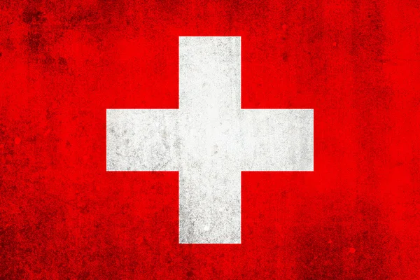 Drapeau national de Suisse. Effet grunge . — Photo