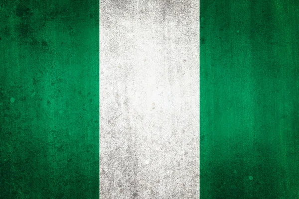 National flag of Nigeria. Grungy effect. — Stock Photo, Image