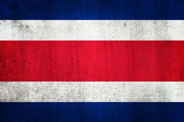 National flag of Costa Rica. Grungy effect. — Stock Photo, Image