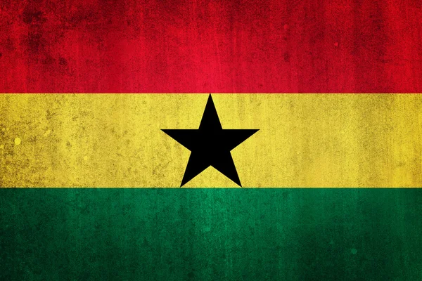 Nationella flagga ghana. grungy effekt. — Stockfoto