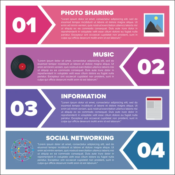 Özel içerik için yer ile modern Infographic şablonu