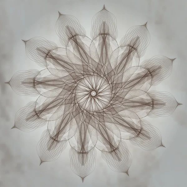 Forma geométrica regular gerada no computador. Desenho fractal — Vetor de Stock