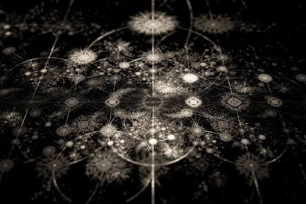 Textura fractal abstrata em perspectiva 3D — Fotografia de Stock
