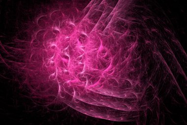 Yinelenen fraktal şekiller tüyleri gibi gözüküyordu. Soyut fraktal doku.