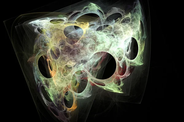 Structure colorée abstraite avec cavités. Texture fractale inhabituelle . — Photo