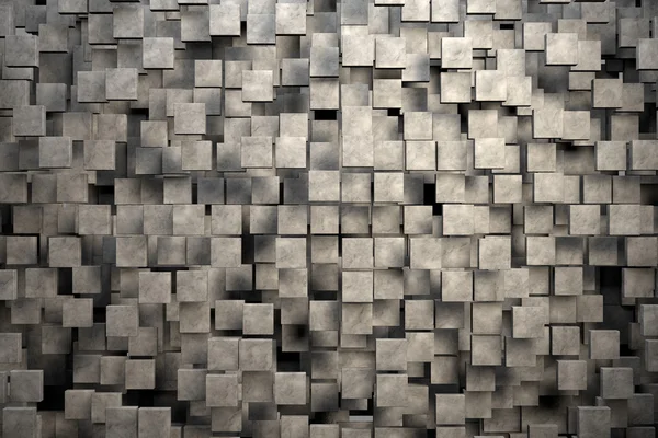 taş dokulu kahverengi kare plakaların alan. 3D render resim