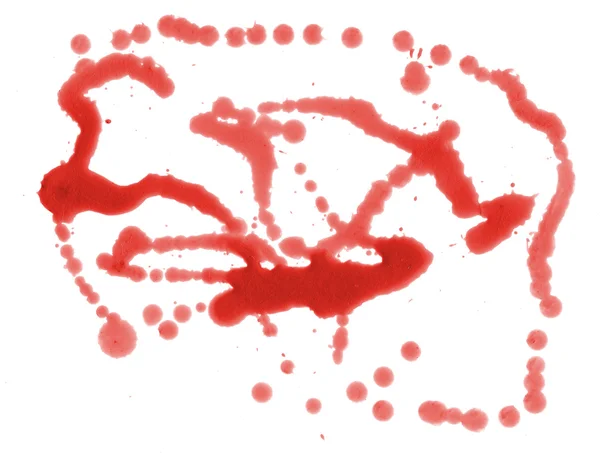 Gesmolten kaarsvet stains die lijken op bloed — Stockfoto