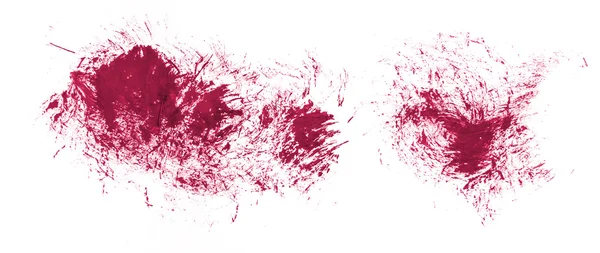 Acrylic hand drawn red abstract splash stains that look like blo — Stock Photo, Image