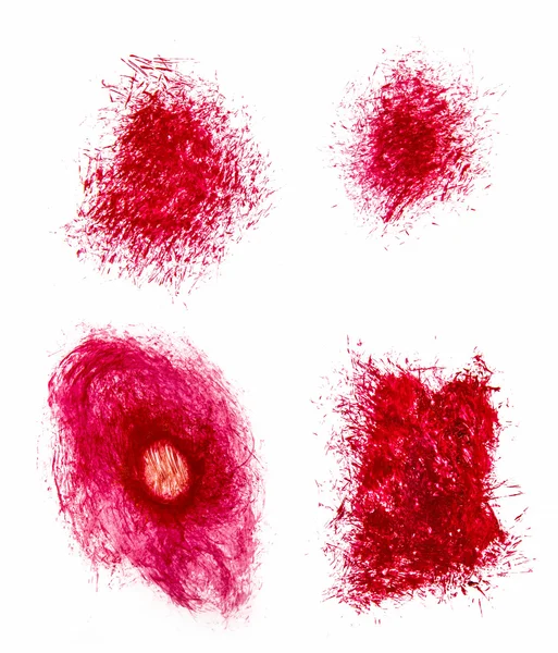 Red abstract hand painted acrylic brush strokes and splatter — Stock Photo, Image