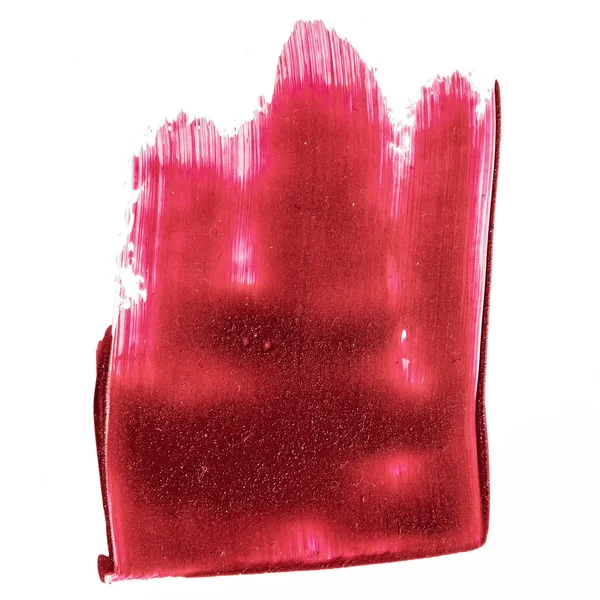 Red abstract hand painted acrylic brush strokes and splatter — Stock Photo, Image