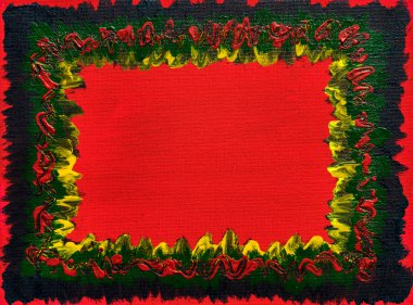 Grungy renkli soyut akrilik çerçeve