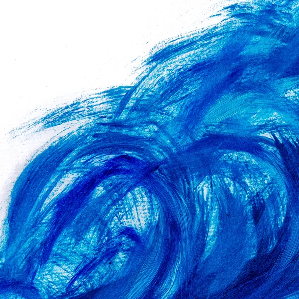 Akril festékek, háttérben a kék árnyalatai. Absztrakt hullámok és a tengeri téma. — Stock Fotó