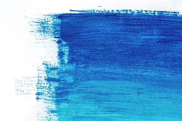 Blue acrylic brush strokes, shapes and gradients — Stock Photo, Image