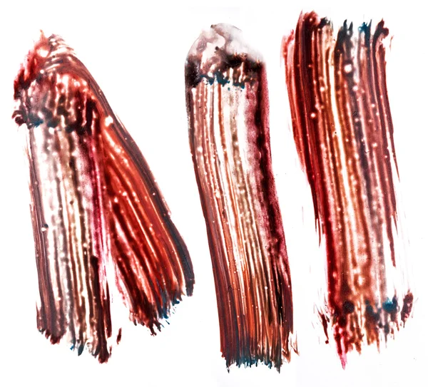 Pincel acrílico pintado a mano abstracto rojo trazos y salpicaduras —  Fotos de Stock
