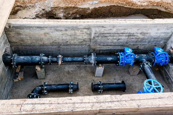 Abastecimiento de agua en construcción — Foto de Stock