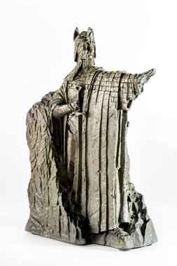 Zagreb, Hırvatistan - 23 Ocak: Isildur gösterilen yüzük heykelcik efendisi Argonath, Gondor'un kralı Studio Zagrep, Hırvatistan için 23 Ocak 2013 vurdu.