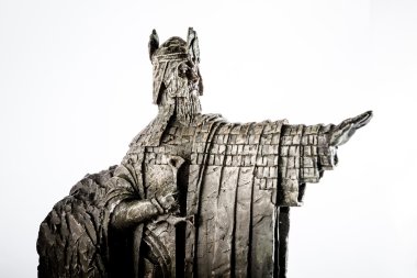 Zagreb, Hırvatistan - 23 Ocak: Isildur gösterilen yüzük heykelcik efendisi Argonath, Gondor'un kralı Studio Zagrep, Hırvatistan için 23 Ocak 2013 vurdu.