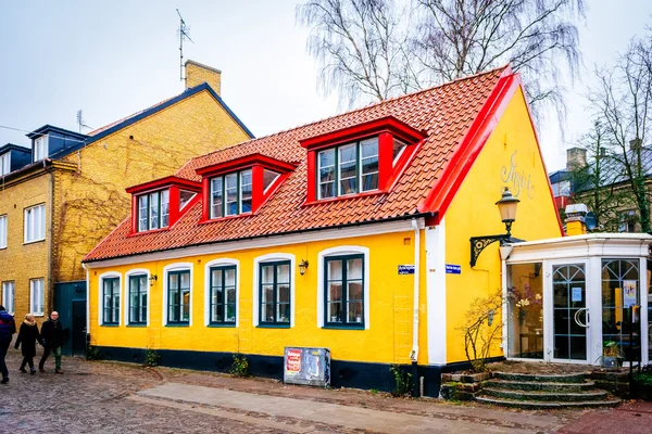 Immeuble insolite et coloré à Lund en Suède . — Photo