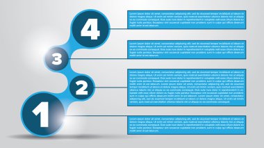 Infographic için vektör daire öğeleri. Bisiklete binme diyagram, grafik ve sunum için şablon. İş kavramı ile 4 seçenekleri, parçalar, adımları veya işlemler.