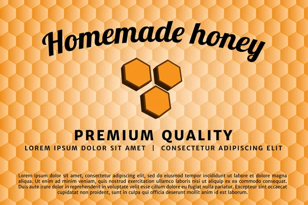 Homemade honey badge and label. Vector illustration design. — Stock Vector