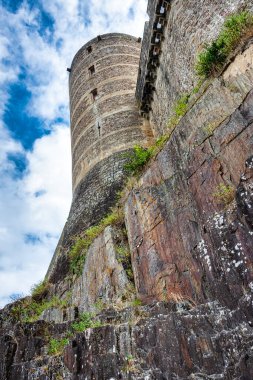 Ortaçağ şatosu ve Fougeres, Brittany, Fransa