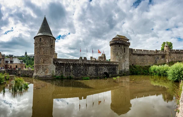 Zamek Średniowieczny Miasto Fougeres Bretania Francja — Zdjęcie stockowe